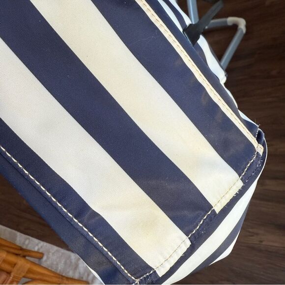 Kate Spade Blake Avenue Black and White Striped Tote Purse Bag - Picture 11 of 16